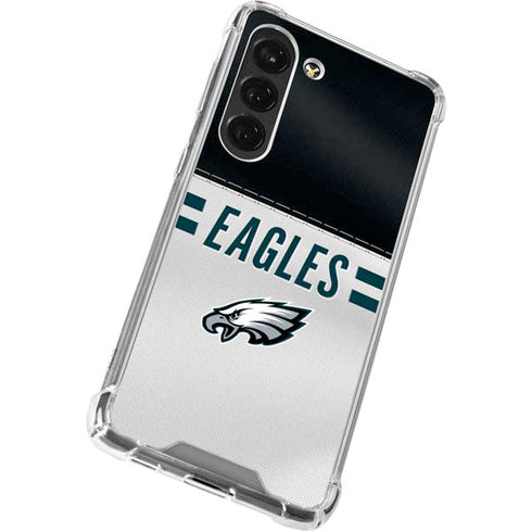 NFL Philadelphia Eagles White Striped Galaxy S23 Clear Case