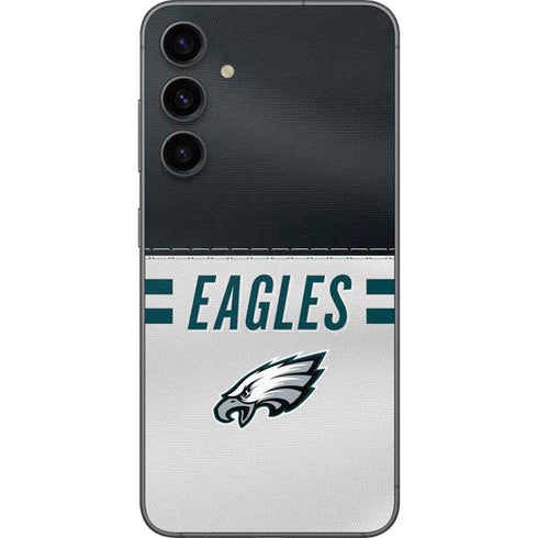 NFL Philadelphia Eagles White Striped Galaxy S23 FE Skin