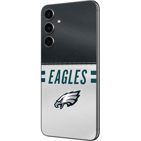 NFL Philadelphia Eagles White Striped Galaxy S23 FE Skin