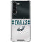 NFL Philadelphia Eagles White Striped Galaxy S23 Plus Clear Case