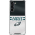 NFL Philadelphia Eagles White Striped Galaxy S23 Plus Clear Case