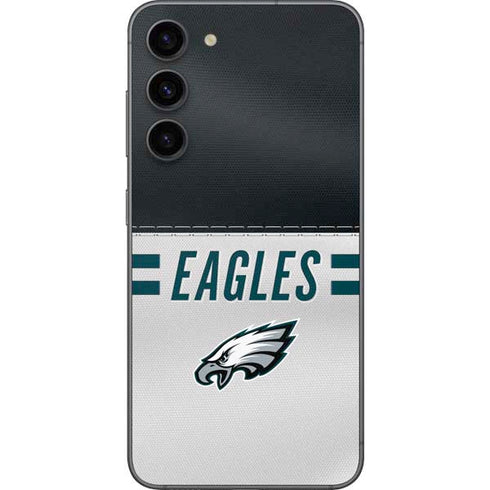 NFL Philadelphia Eagles White Striped Galaxy S23 Plus Skin