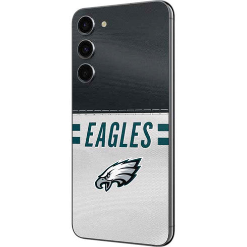 NFL Philadelphia Eagles White Striped Galaxy S23 Plus Skin
