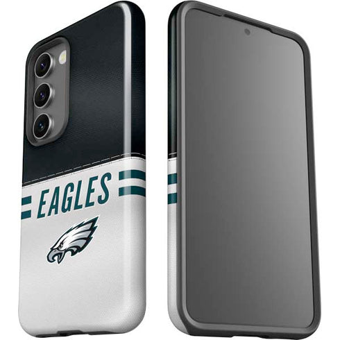 NFL Philadelphia Eagles White Striped Galaxy S23 Pro Case