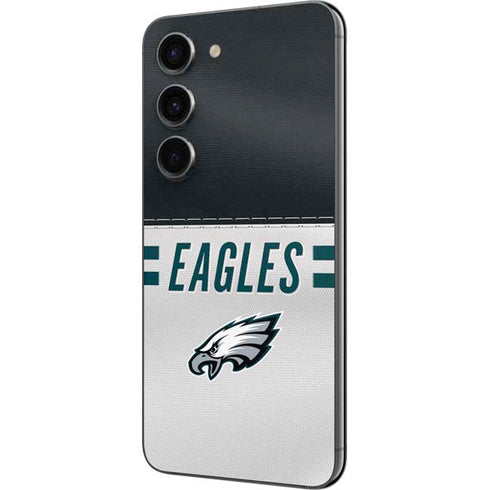 NFL Philadelphia Eagles White Striped Galaxy S23 Skin