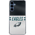 NFL Philadelphia Eagles White Striped Galaxy S24 Clear Case