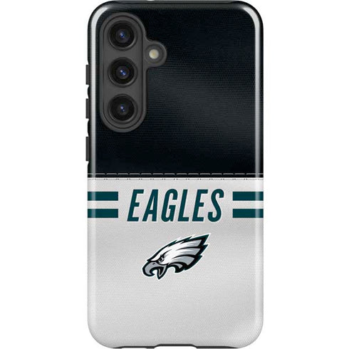 NFL Philadelphia Eagles White Striped Galaxy S24 Plus Impact Case