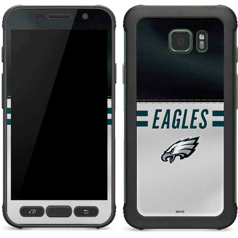 NFL Philadelphia Eagles White Striped Galaxy S7 Active Skin