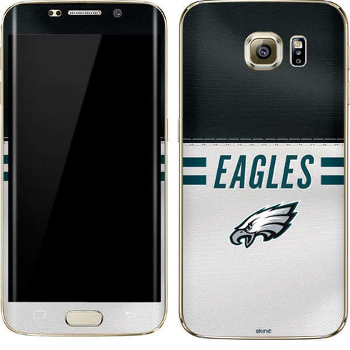 NFL Philadelphia Eagles White Striped Galaxy S7 Edge Skin