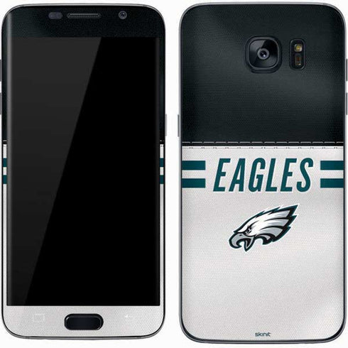 NFL Philadelphia Eagles White Striped Galaxy S7 Skin