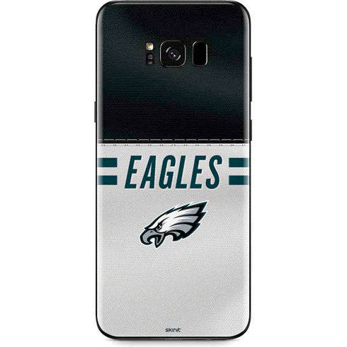 NFL Philadelphia Eagles White Striped Galaxy S8 Plus Skin