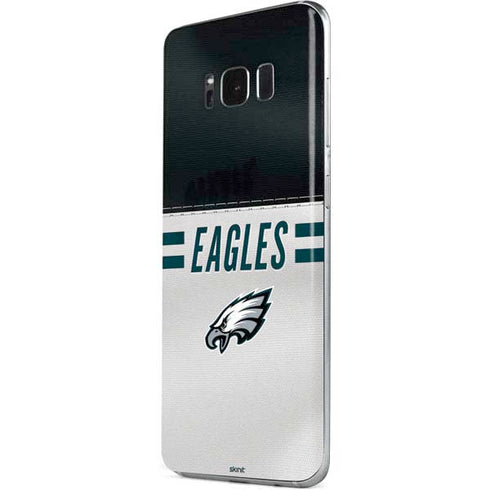 NFL Philadelphia Eagles White Striped Galaxy S8 Plus Skin