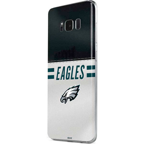 NFL Philadelphia Eagles White Striped Galaxy S8 Skin