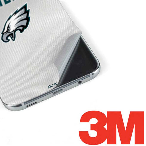 NFL Philadelphia Eagles White Striped Galaxy S8 Skin