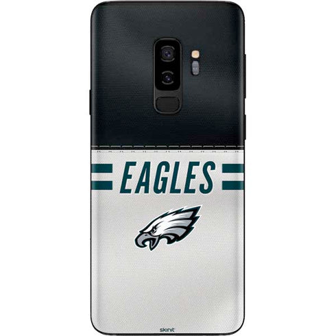 NFL Philadelphia Eagles White Striped Galaxy S9 Plus Skin