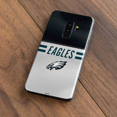 NFL Philadelphia Eagles White Striped Galaxy S9 Plus Skin