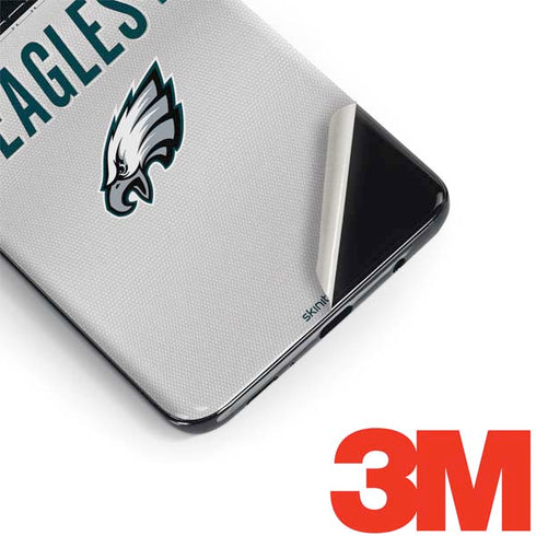 NFL Philadelphia Eagles White Striped Galaxy S9 Skin