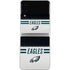 NFL Philadelphia Eagles White Striped Galaxy Z Flip3 5G Skin