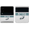NFL Philadelphia Eagles White Striped Galaxy Z Flip4 5G Skin