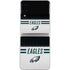 NFL Philadelphia Eagles White Striped Galaxy Z Flip4 5G Skin
