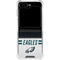 NFL Philadelphia Eagles White Striped Galaxy Z Flip5 5G Clear Case
