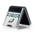 NFL Philadelphia Eagles White Striped Galaxy Z Flip5 5G Clear Case