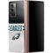 NFL Philadelphia Eagles White Striped Galaxy Z Fold2 5G Skin