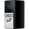 NFL Philadelphia Eagles White Striped Galaxy Z Fold3 5G Skin