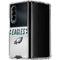 NFL Philadelphia Eagles White Striped Galaxy Z Fold4 5G Clear Case