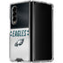 NFL Philadelphia Eagles White Striped Galaxy Z Fold4 5G Clear Case