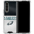 NFL Philadelphia Eagles White Striped Galaxy Z Fold4 5G Clear Case
