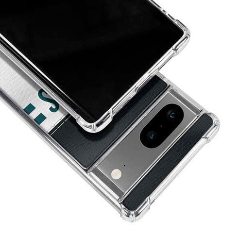 NFL Philadelphia Eagles White Striped Google Pixel 8 Clear Case