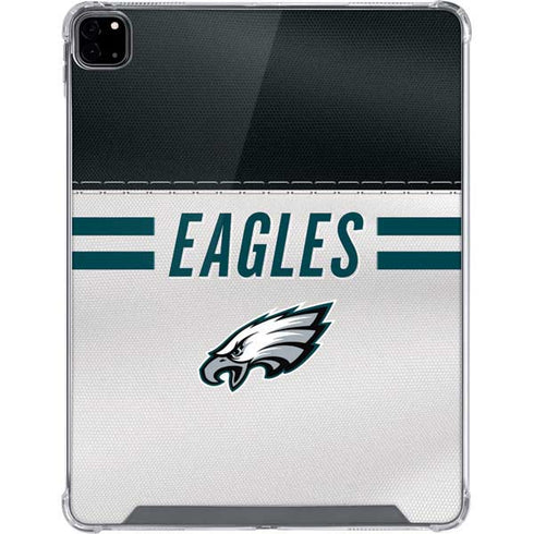 NFL Philadelphia Eagles White Striped iPad Pro 12.9in (2020) Clear Case