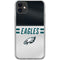 NFL Philadelphia Eagles White Striped iPhone 11 Clear Case