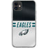 NFL Philadelphia Eagles White Striped iPhone 11 Clear Case