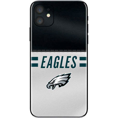 NFL Philadelphia Eagles White Striped iPhone 11 Skin