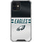 NFL Philadelphia Eagles White Striped iPhone 12 Mini Clear Case