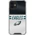 NFL Philadelphia Eagles White Striped iPhone 12 Mini Clear Case
