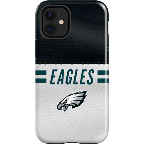 NFL Philadelphia Eagles White Striped iPhone 12 Mini Impact Case