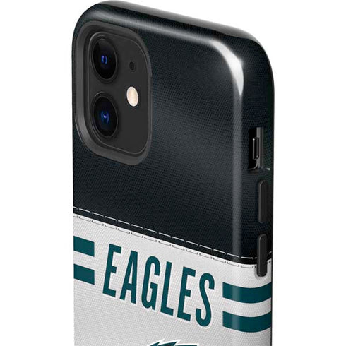 NFL Philadelphia Eagles White Striped iPhone 12 Mini Impact Case