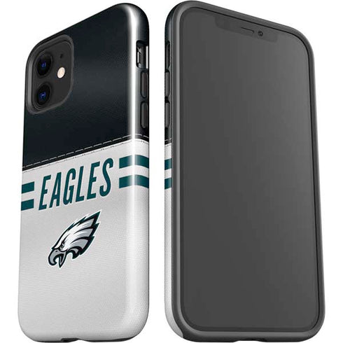 NFL Philadelphia Eagles White Striped iPhone 12 Mini Impact Case