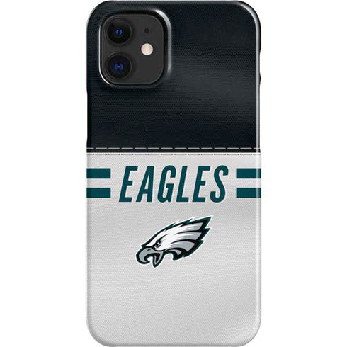 NFL Philadelphia Eagles White Striped iPhone 12 Mini Lite Case