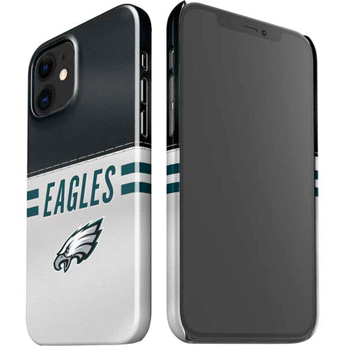 NFL Philadelphia Eagles White Striped iPhone 12 Mini Lite Case
