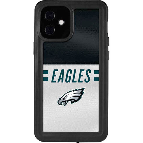 NFL Philadelphia Eagles White Striped iPhone 12 Mini Waterproof Case