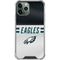 NFL Philadelphia Eagles White Striped iPhone 12 Pro Clear Case