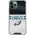 NFL Philadelphia Eagles White Striped iPhone 12 Pro Clear Case