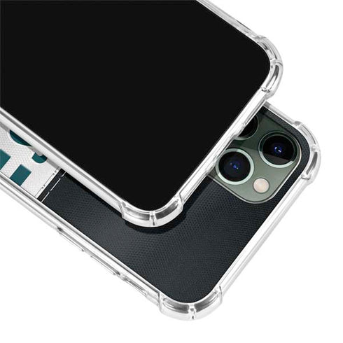 NFL Philadelphia Eagles White Striped iPhone 12 Pro Clear Case