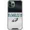 NFL Philadelphia Eagles White Striped iPhone 12 Pro Max Clear Case