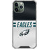 NFL Philadelphia Eagles White Striped iPhone 12 Pro Max Clear Case