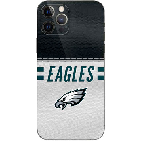 NFL Philadelphia Eagles White Striped iPhone 12 Pro Skin